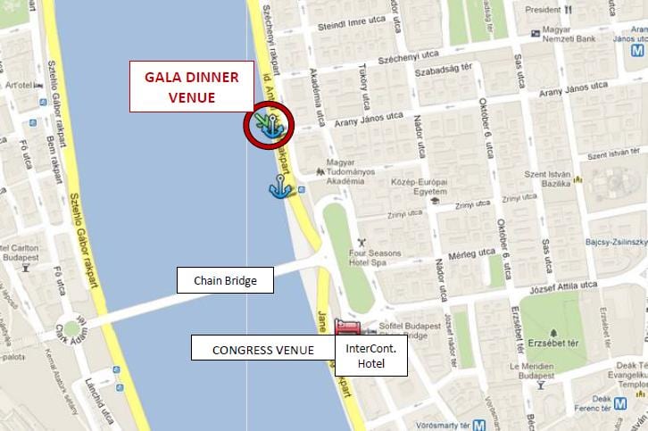 خريطة من سلسلة جسر بودابست