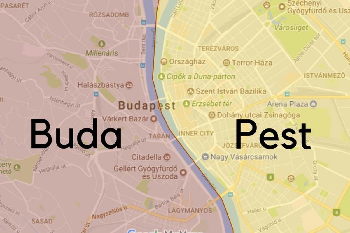 بودابست المجر خريطة