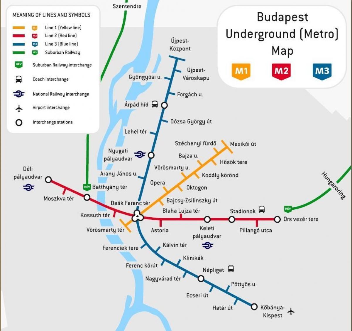 الترام 2 بودابست خريطة