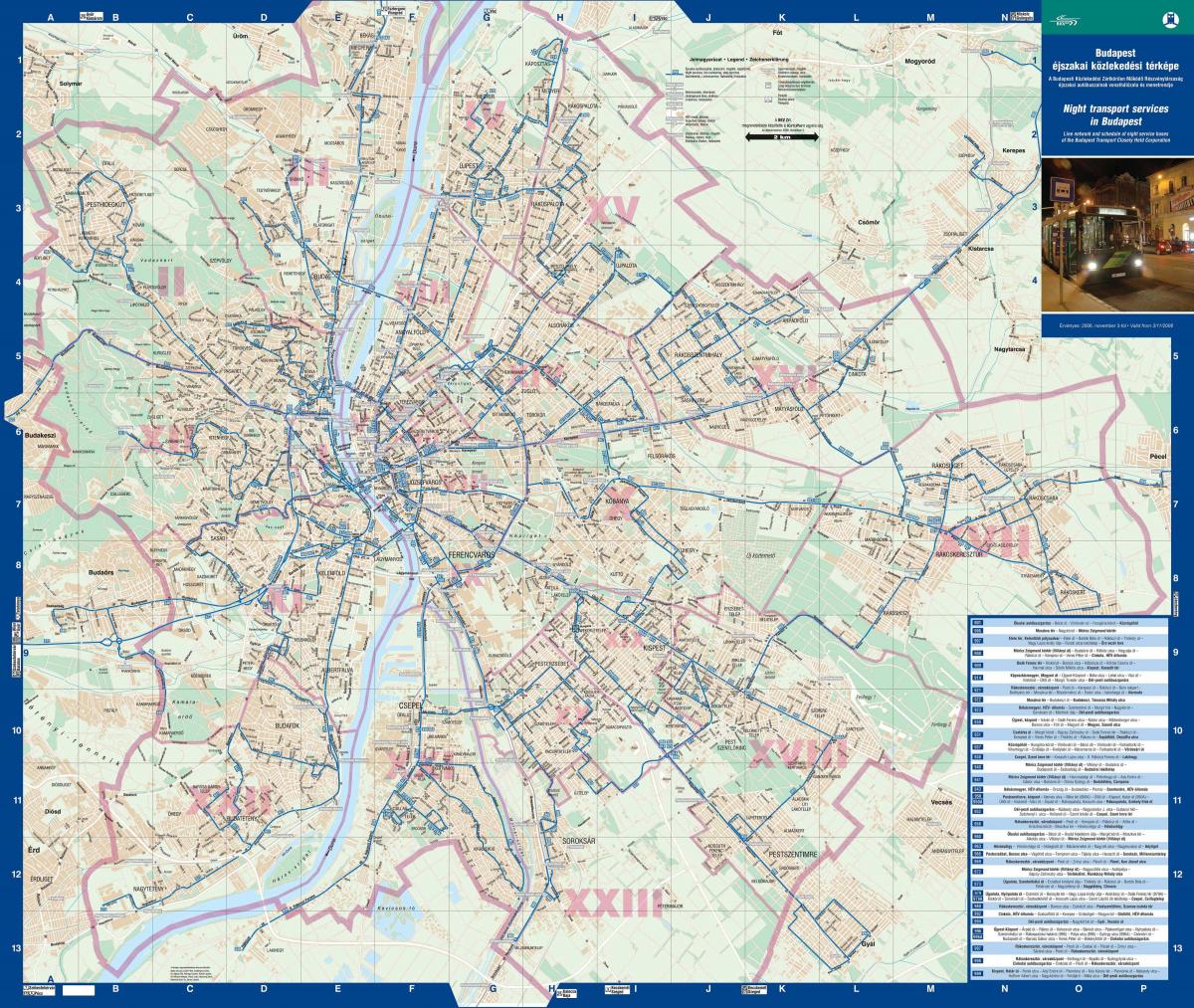 بودابست ليلة حافلة خريطة