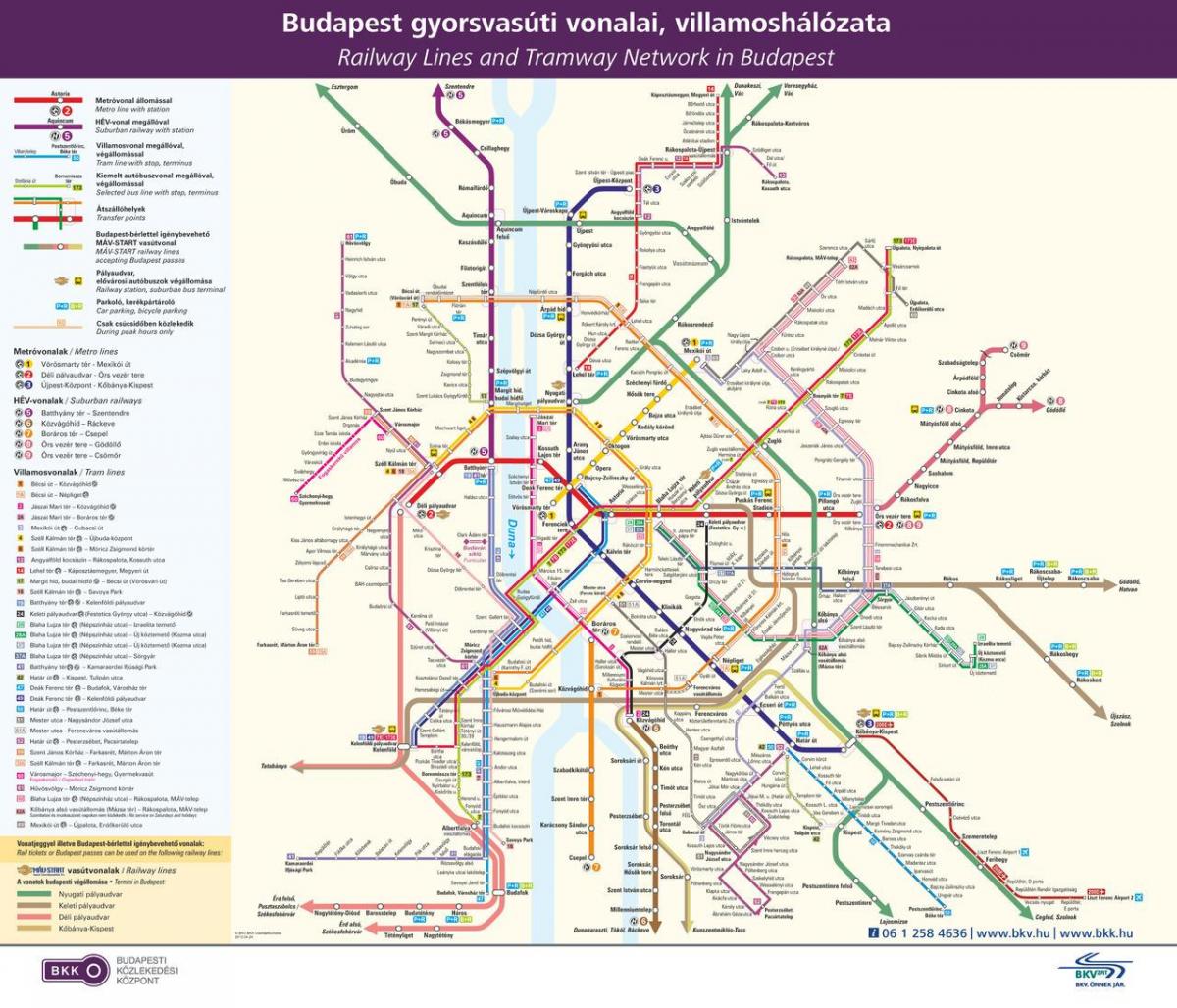 بودابست النقل العام الخريطة