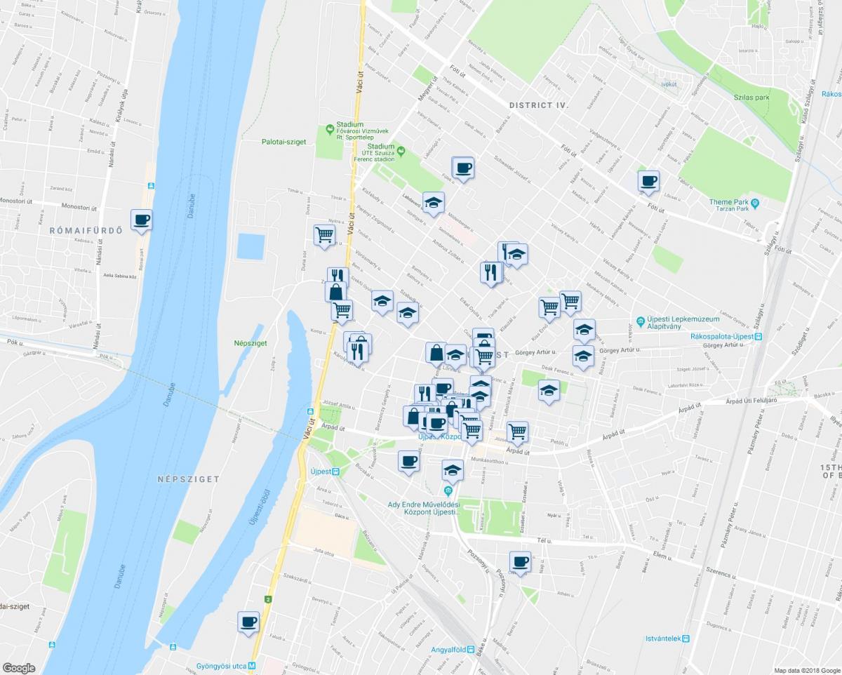 خريطة بودابست المطاعم