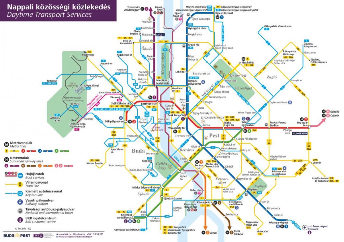 حافلة بودابست خريطة