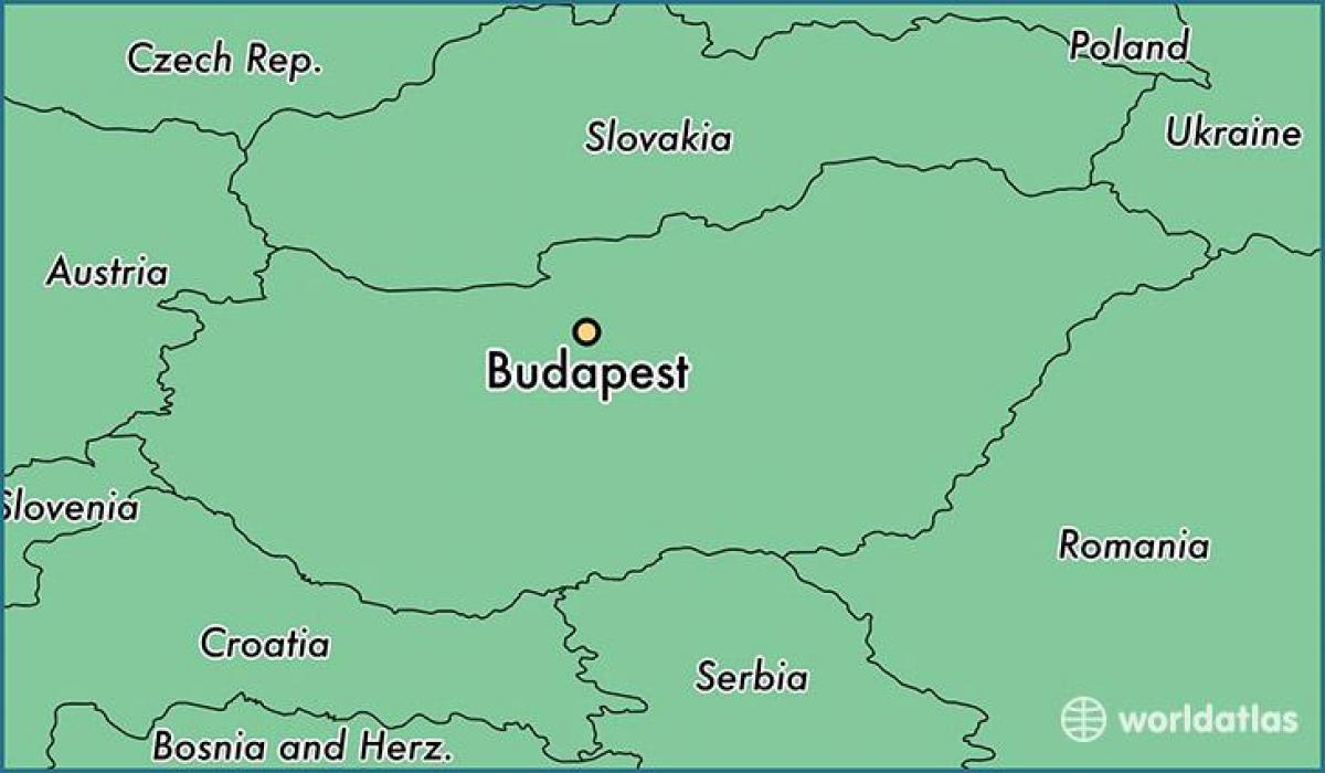 خريطة بودابست والدول المحيطة