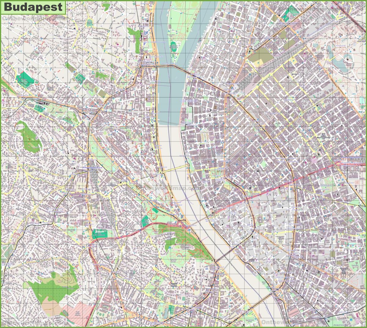 خريطة الشارع من بودابست المجر