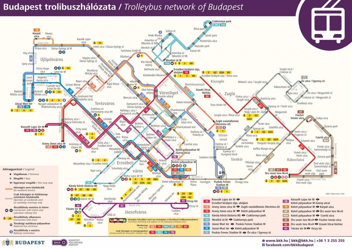 خريطة بودابست عربة ترام