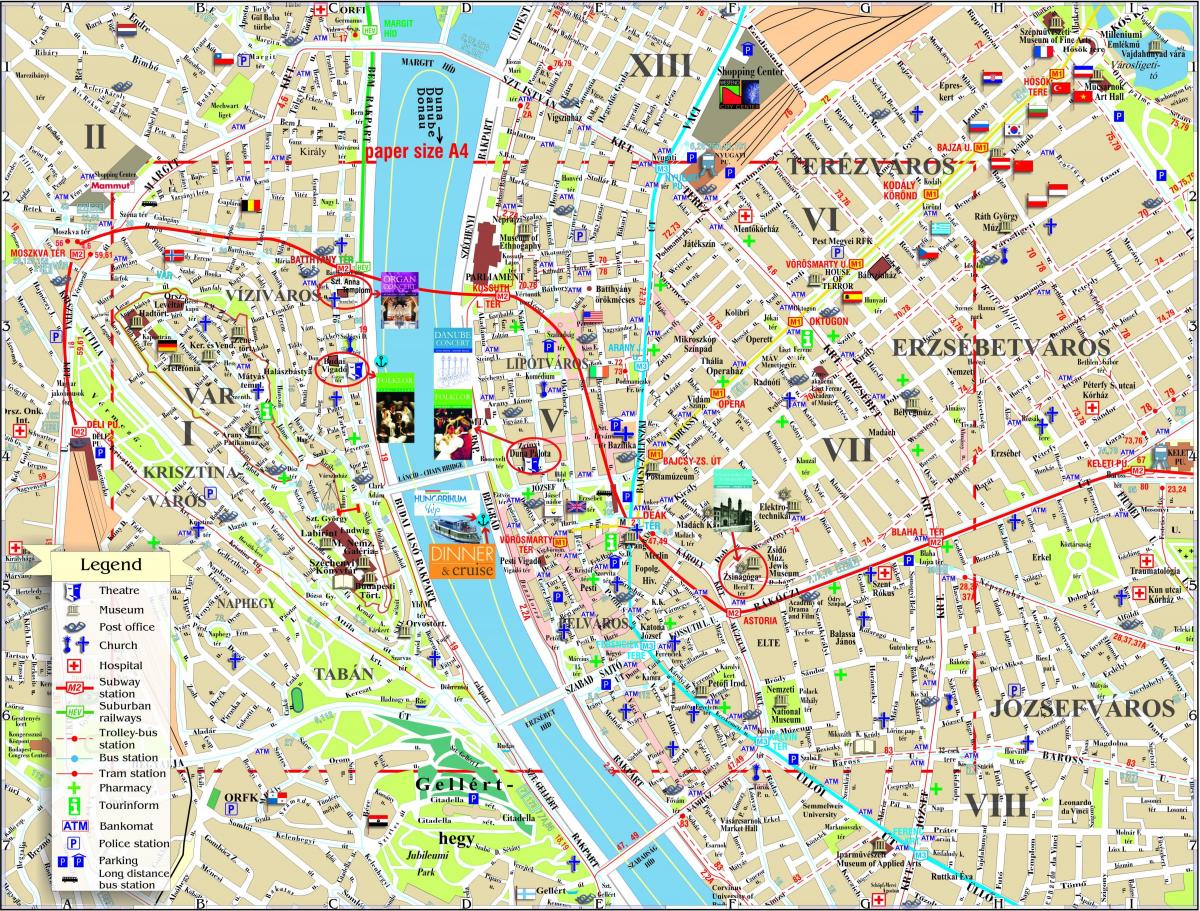 خريطة بودابست محلات السوبر ماركت