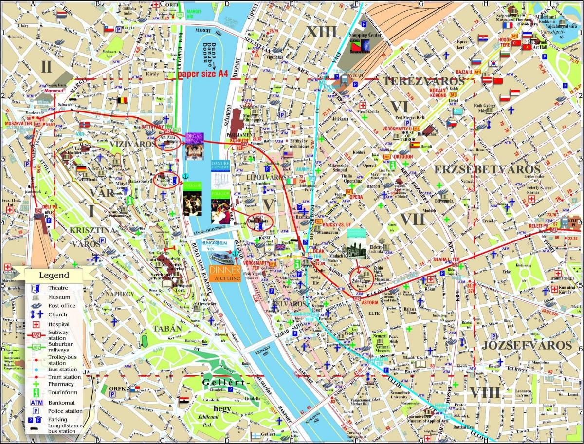 بودابست أشياء للقيام خريطة