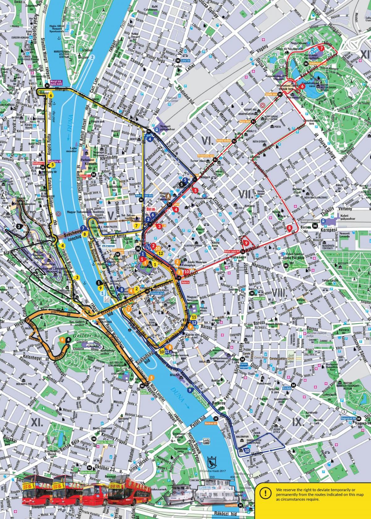 بودابست هوب على هوب إيقاف الحافلة خريطة