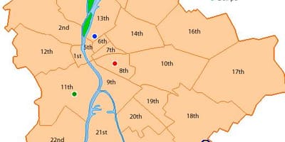 بودابست 8th district خريطة
