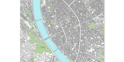 خريطة بودابست طباعة الخريطة