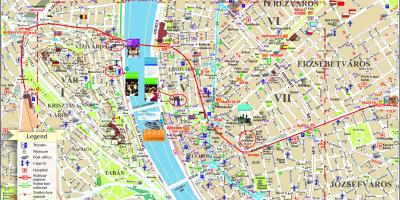 خريطة الشارع من وسط مدينة بودابست